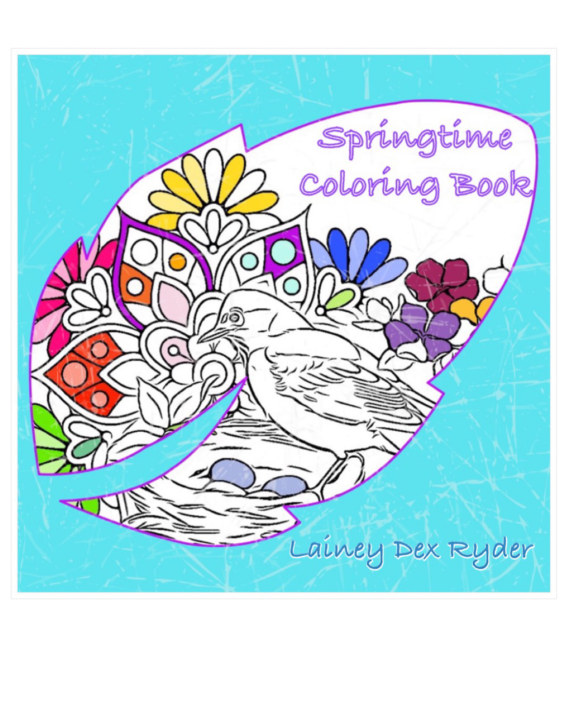 SpringTime Coloring Book by Lainey Dex Ryder Blurb Books